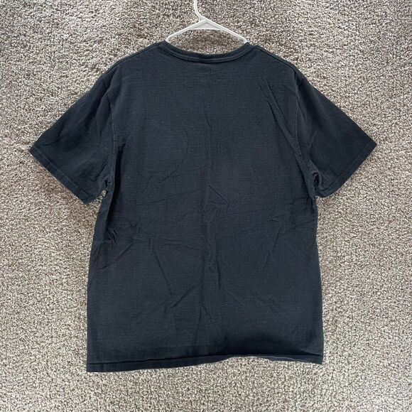 Champion Shirt Adult Large Black Big Embroidered Logo Vintage Crewneck Cotton - Picture 7 of 10